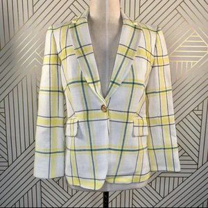 Brand New NWT Veronica Beard Schoolboy Jacket in Yellow Green